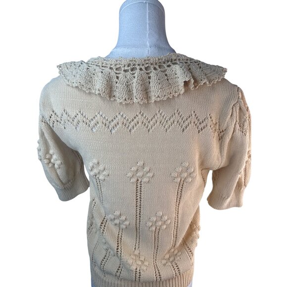 ZARA Medium Dark Beige Vintage Knit Sweater - Picture 7 of 13